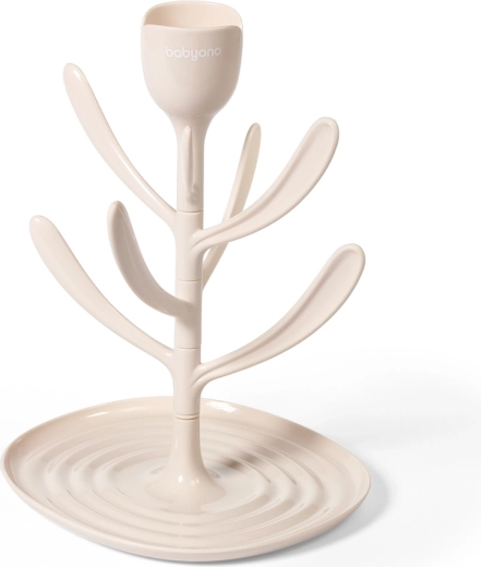 BabyOno universeller Abtropfständer für Babyflaschen und Zubehör Tulip Beige
