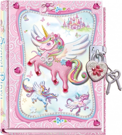 Pecoware Tagebuch mit Einhorn und Schloss