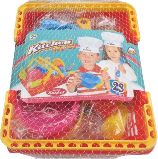 Kinder-Küchenkorb zum Kochen, Set mit 23 Teilen