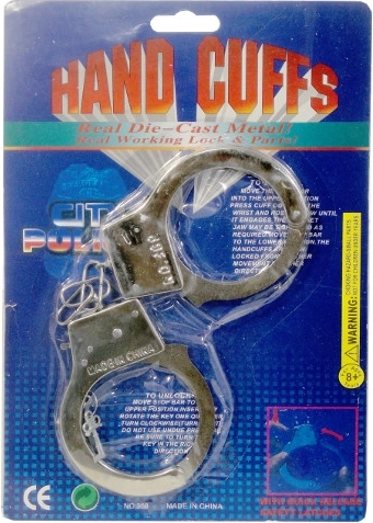 Metall-Kinderhandschellen mit Schlüsseln (Polizei)