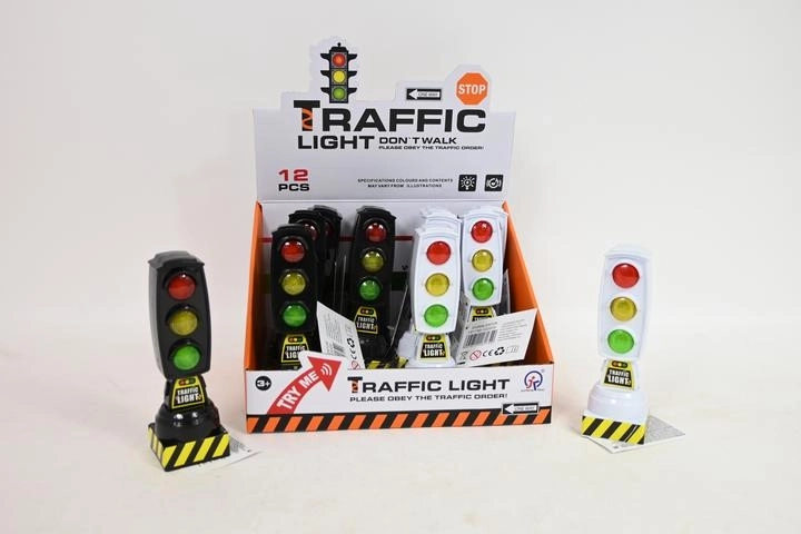 Mini-Ampel mit Licht- und Soundeffekten (12 Stück im Display)