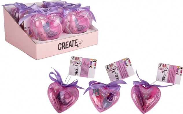 Kosmetik-Set in Herzform