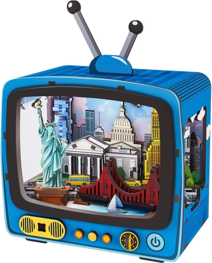 2Kids Toys 3D-Holzpuzzle Retro-Fernseher New York
