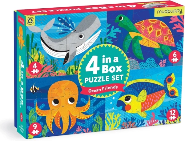 Mudpuppy Puzzle Ozean – Set 4-in-1