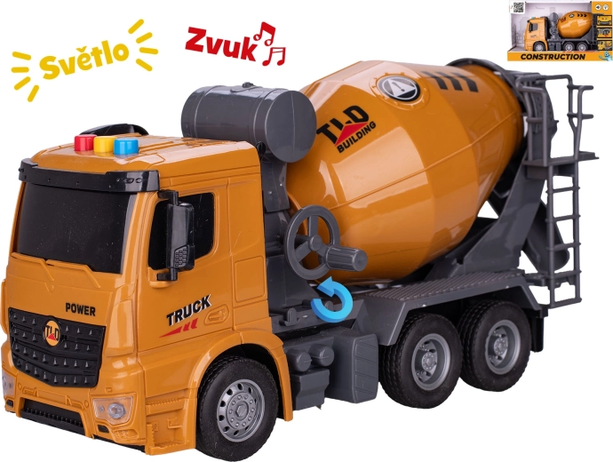 Bau-Betonmischer mit Schwunglauf, Licht und Sound 27 cm