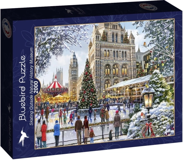 Bluebird Puzzle Schlittschuhlaufen vor dem Naturkundemuseum 2000 Teile