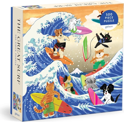 Galison quadratisches Puzzle Große Welle – 500 Teile