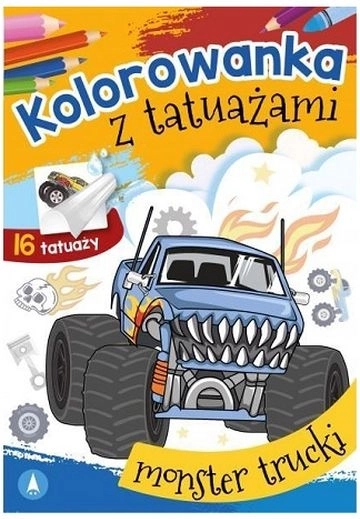 Mototattoo Monster Trucks – Malbuch und abwaschbare Tattoos