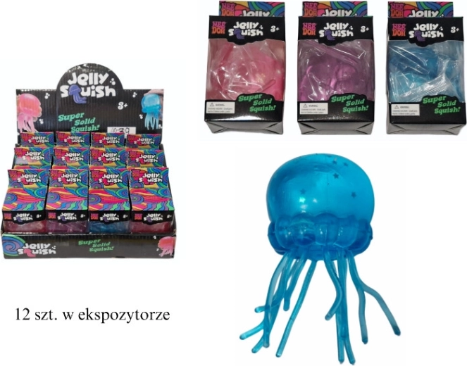 Anti-Stress-Quetschspielzeug Qualle mit Glitzer