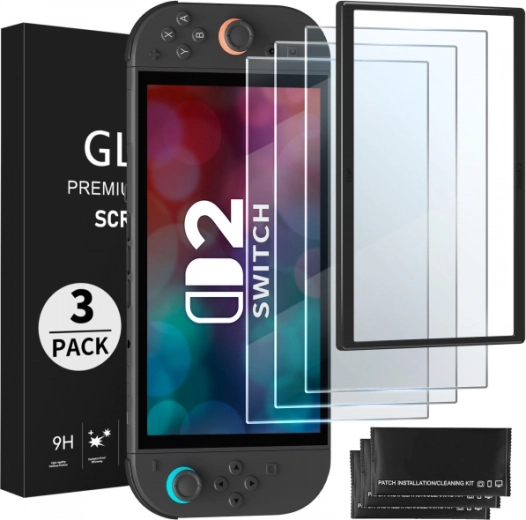 Gehärtetes Schutzglas FUNLAB für Nintendo Switch 2 – 3 Stück