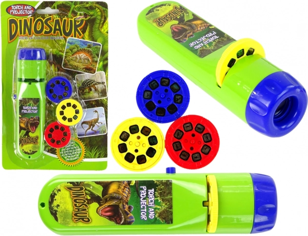 Projektor Taschenlampe mit Dinosauriern und 24 Bildern