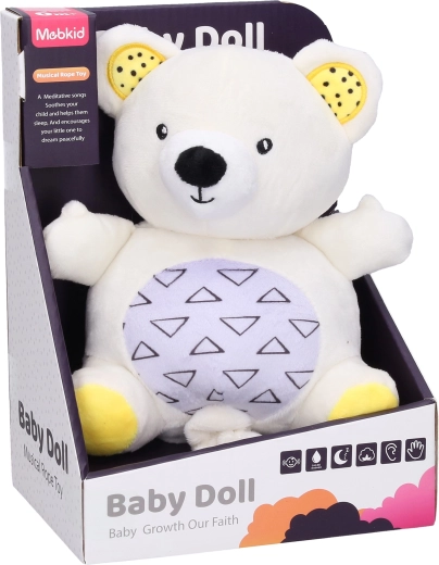 Aufziehbarer Plüschbär mit Schlaflied 19 cm