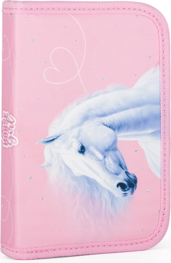 Schulmäppchen mit 2 Klappen – Pferd Romantic, leer