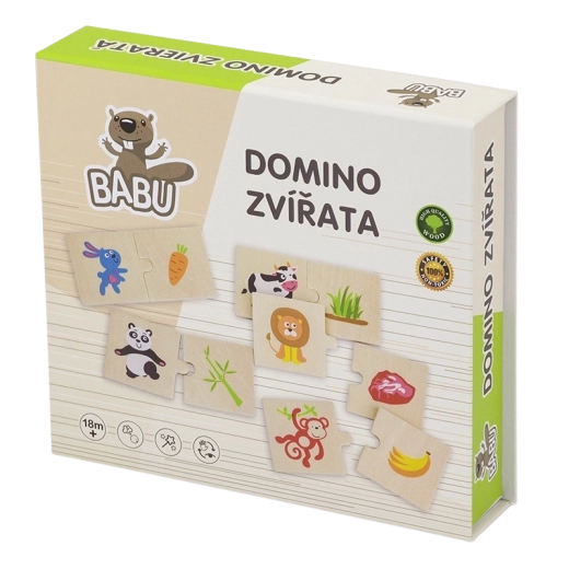 Babu Holzdomino mit Tieren