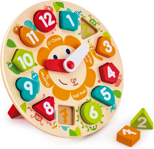 Holz-Puzzleuhr für Kinder mit Ständer