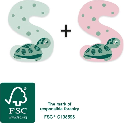 small foot Holzbuchstabe S mit Schildkröte – 1 Stück