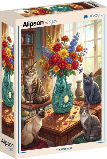 Alipson Puzzle Katzen und Blumen 1000 Teile