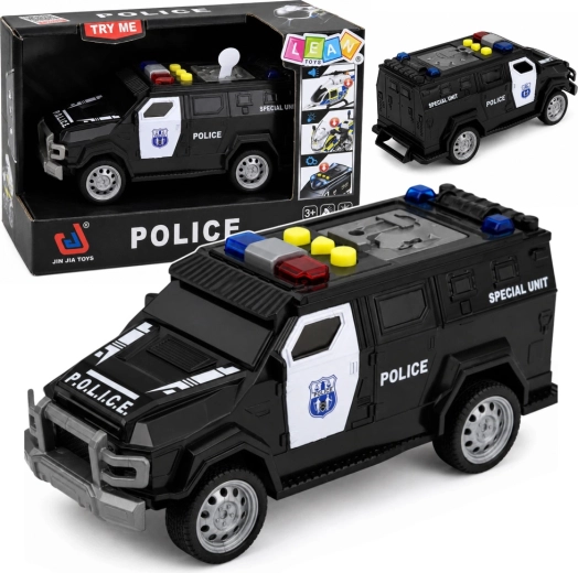 Polizeilicher Spezial-Einsatzwagen mit Licht und Sound 15 cm - 1 Stück