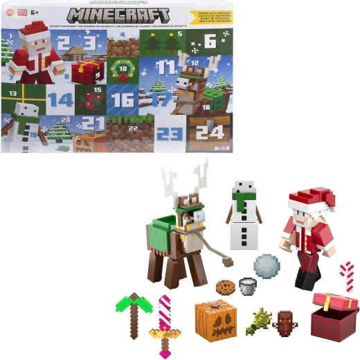 Minecraft Adventskalender 2024 mit Figuren und Zubehör