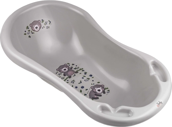 Maltex Babybadewanne The Nature Buddies 84 cm – Bär, grau