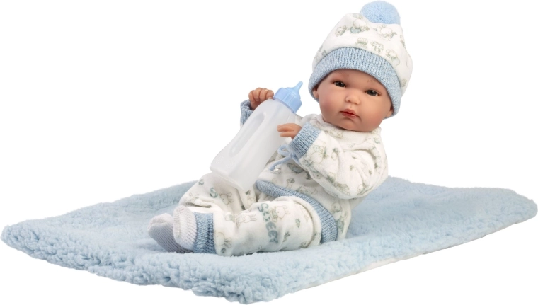 Llorens New Born Neugeborener Junge – realistische Baby-Puppe für Wasser 35 cm