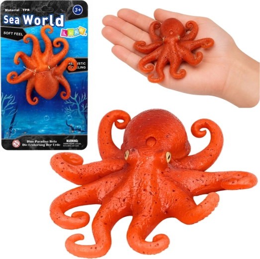 Realistische, flexible Gummi-Oktopusfigur 14 cm