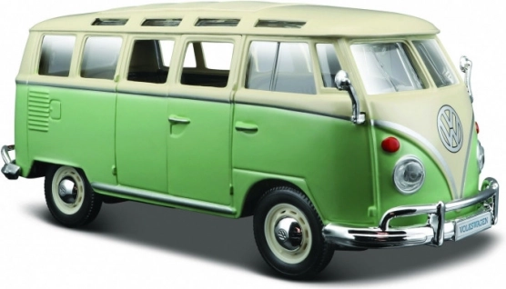 Metallmodell Volkswagen Van Samba beige‑grün 1:24