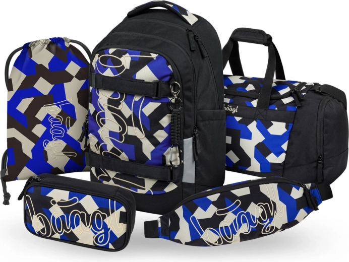 Baagl Schulset 5-in-1 Skate Max Variety – Rucksack, Federmappe, Turnbeutel, Sporttasche und Gürteltasche (GRS)