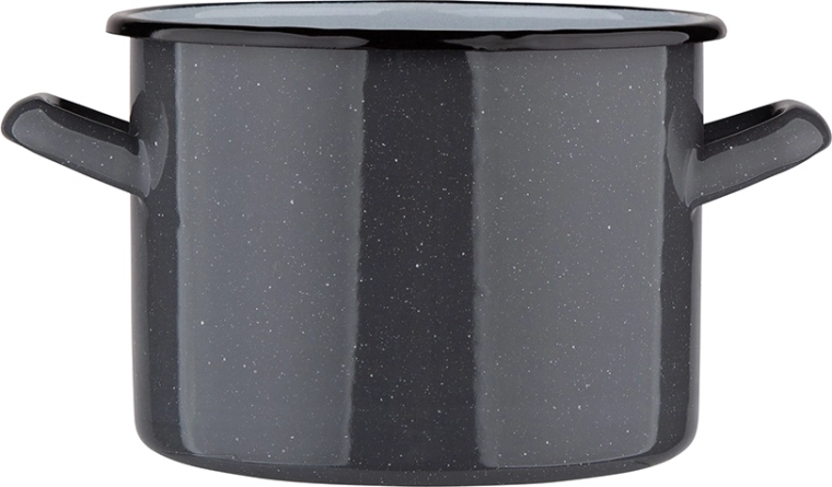 Topf gerade 1,5 l grau gesprenkelt 14 cm