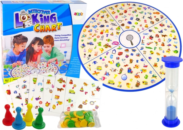 Detektivische Aufmerksamkeits-Brettspiel für Kinder