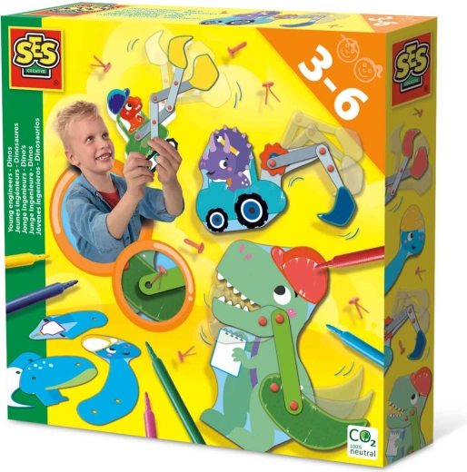 SES Junge Ingenieure – Papier-Konstruktionsset Dinosaurier