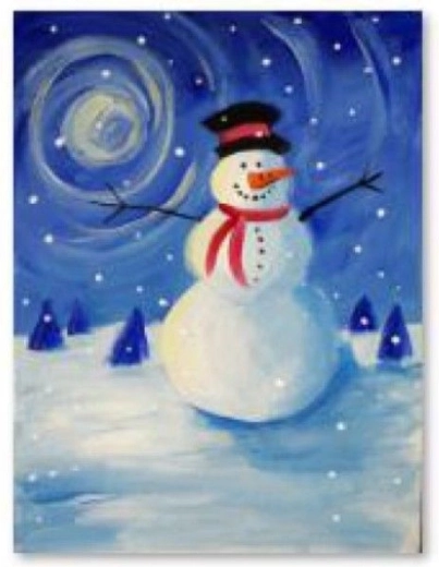 Diamantstickerei (Diamond Painting) Schneemann 30 × 40 cm - 1 Stück