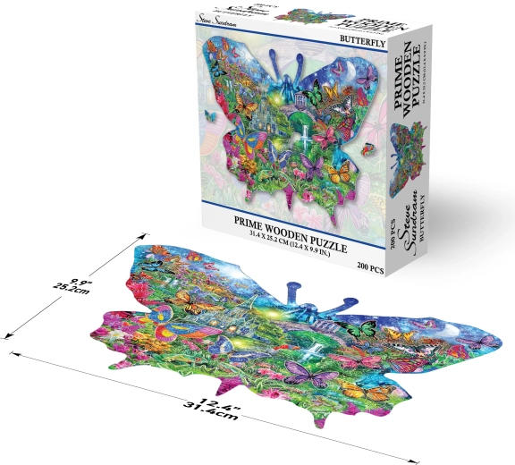 Holzpuzzle Schmetterling 200 Teile Prime 3D
