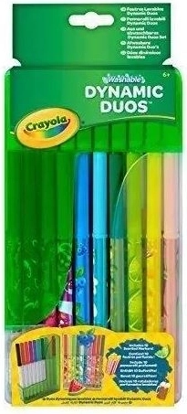 Crayola Dynamic Duos abwaschbare Duft- und klassische Filzstifte – 20 Stück