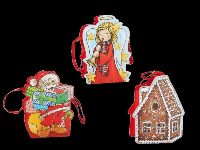 Weihnachtliche Geschenktasche 19 × 15 cm, Motivmix