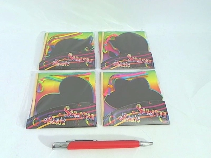 Rubbellos-Block mit Regenbogeneffekt – schwarze Karten (6 Stk.)