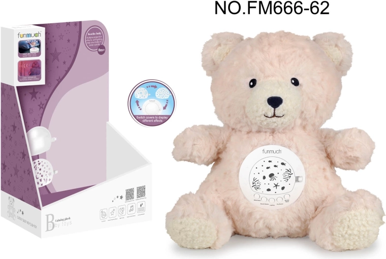Interaktiver Teddybär Miso mit Projektor, weiß