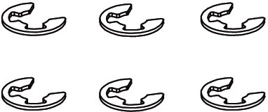 E-Clip 7 mm für Voltage und Major, 6 Stück