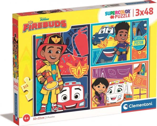 CLEMENTONI Puzzle Firebuds 3x48 Teile
