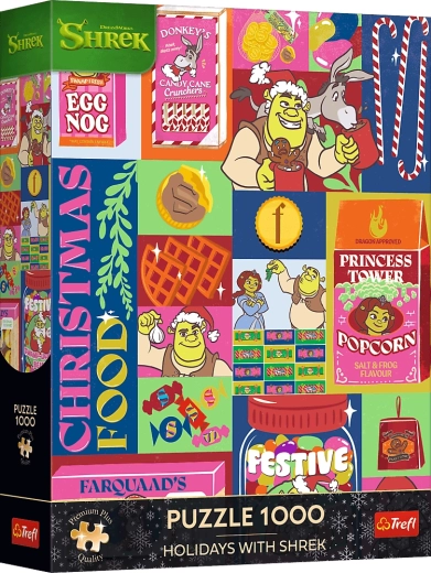 Trefl Puzzle Premium Plus Weihnachten mit Shrek, 1000 Teile