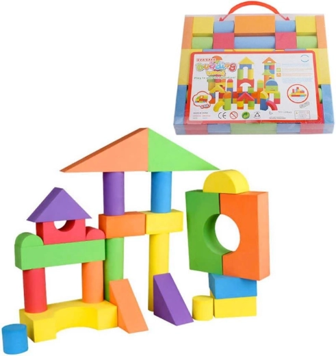 Baby Soft bunte Schaumstoffwürfel – Baukasten 38 Stk.