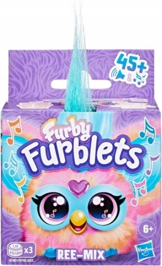 Furby Furblets Ree-Mix interaktives Mini-Plüschtier mit Sounds