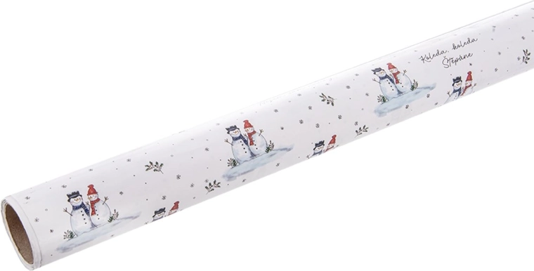 Geschenkpapier Schneemann auf Rolle 500 × 70 cm