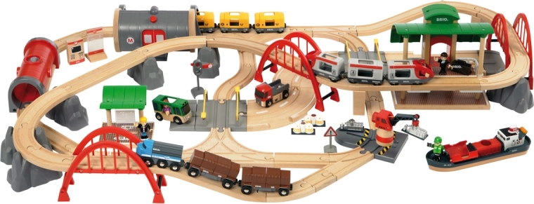 Deluxe-Eisenbahnset mit Sound und Licht im Kunststoffkoffer