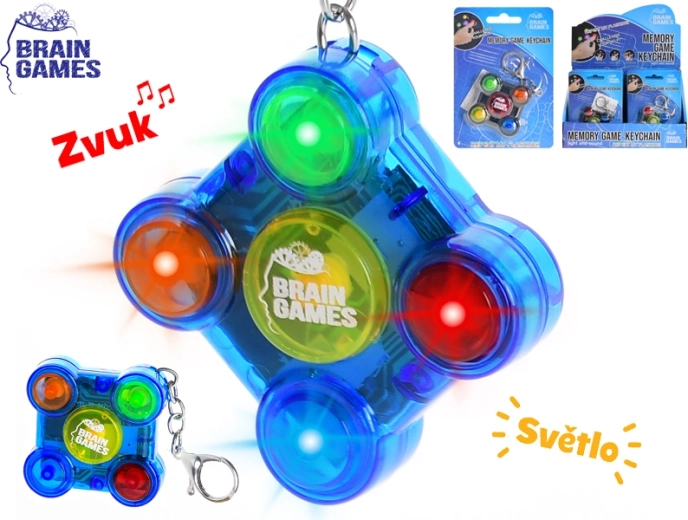 Schlüsselanhänger Brain Games – Taschen-Gedächtnisspiel mit Lichtern und Tönen