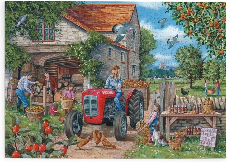 Puzzle Apfelernte mit Traktor Rosie, 500 große Teile