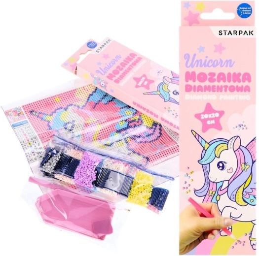 Diamant-Mosaik Einhorn – 1 Stück