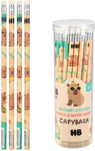 Bleistift HB mit Radiergummi Capybara – 1 Stück