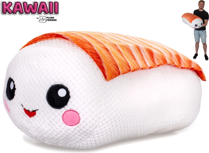 Plush Friends Kawaii Plüsch-Sushi Nigiri Lachs 60 cm