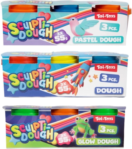 Knetmasse 3×55 g in Bechern, 3 Varianten, ab 12 Monaten
